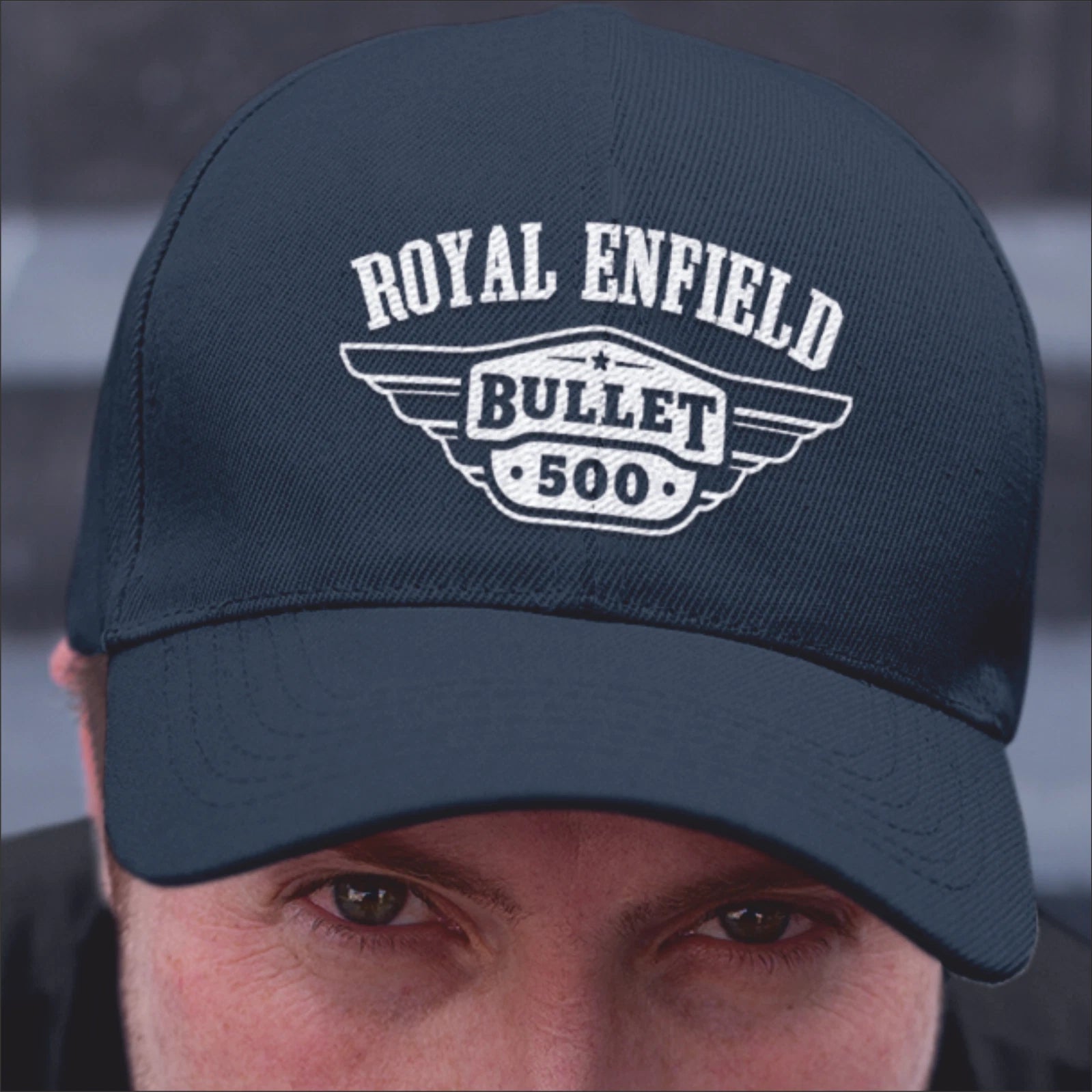 Retro Classic Royal Enfield Bullet 500  Motorcycle Logo Biker Baseball Cap
