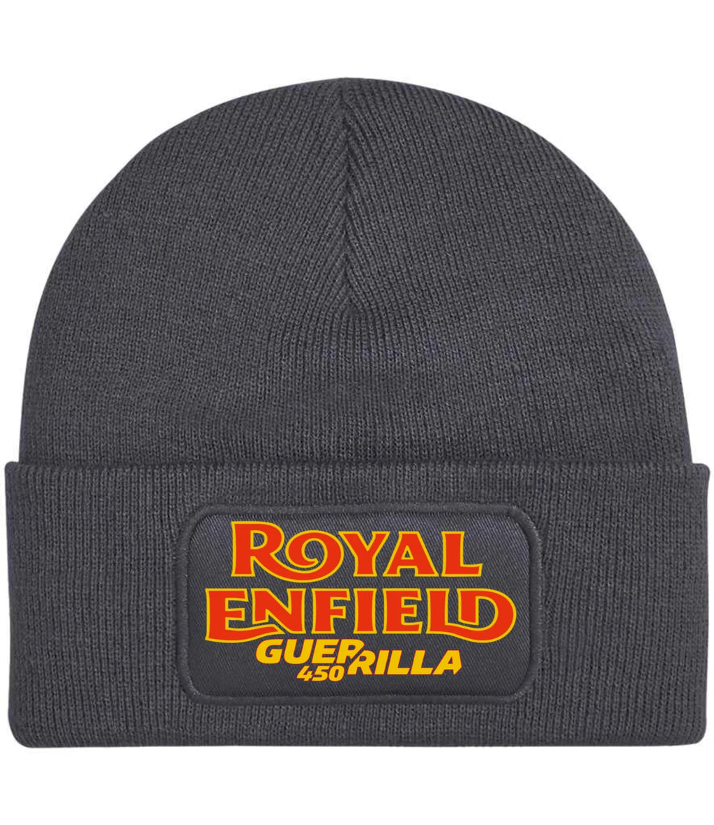 Retro Classic Royal Enfield Guerrilla 450 Logo Motorcycle Biker Beanie Hat