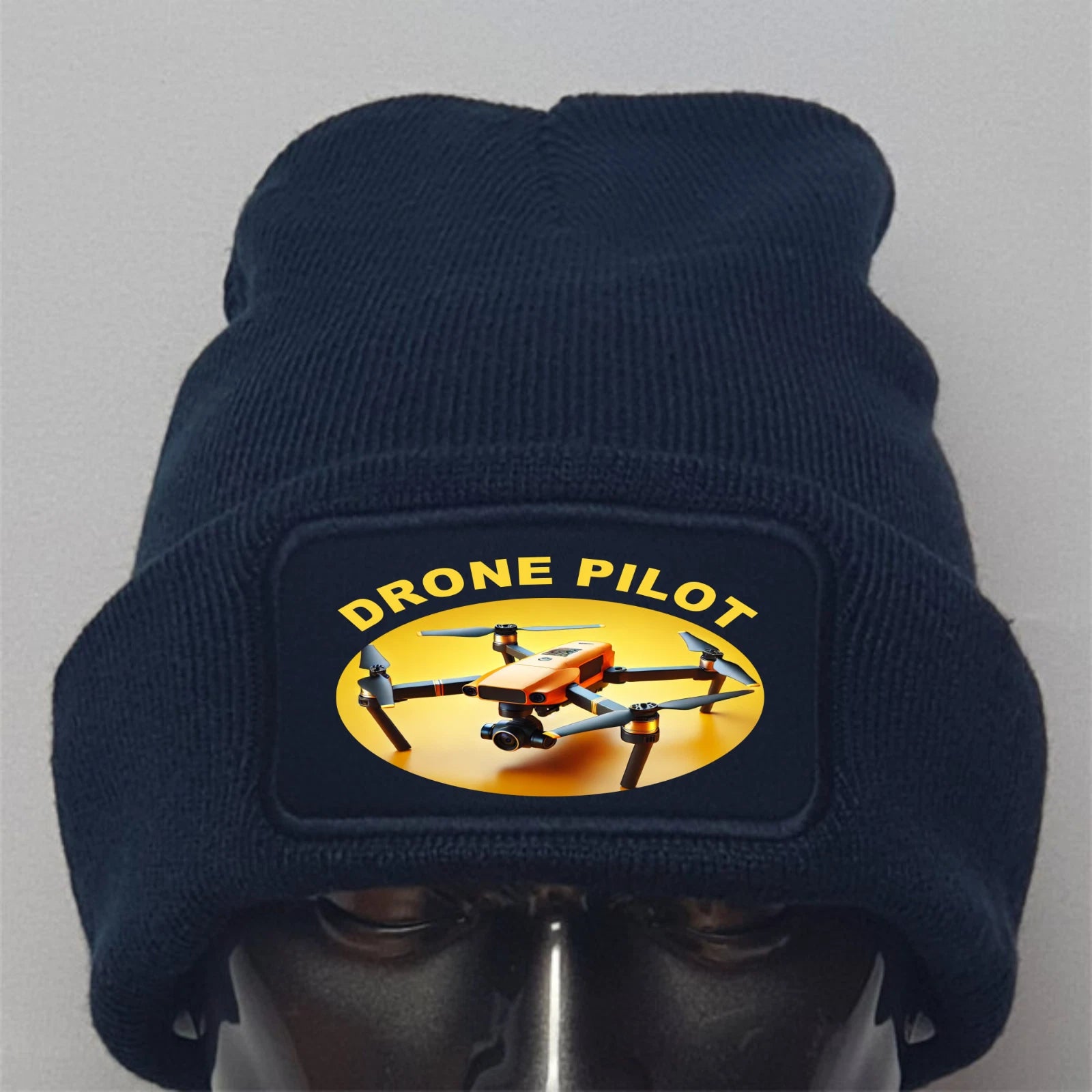 Drone Pilot Logo Flight Aerial UAV Controller Quadcopter Quality Beanie Hat