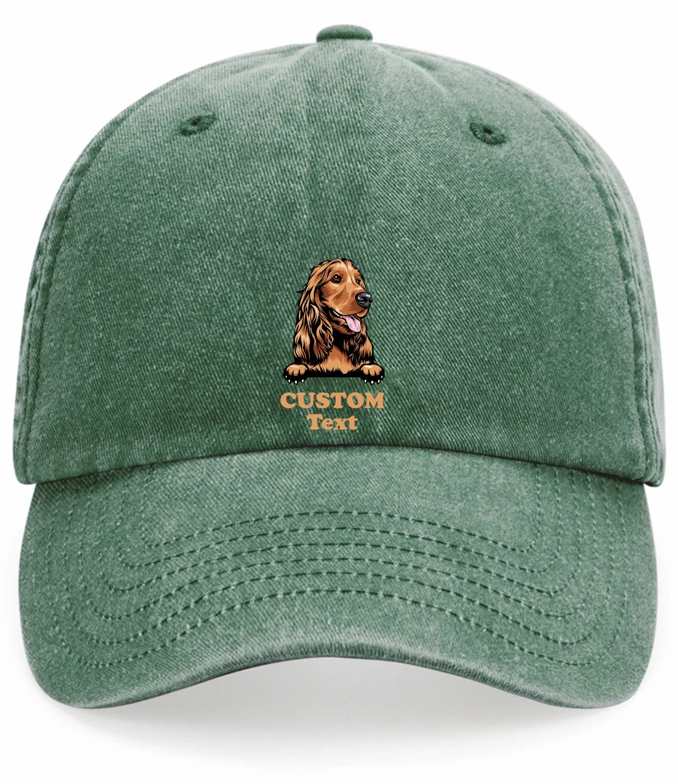 Custom Decorated Golden Retreiver Image Vintage Low Profile Baseball Cap