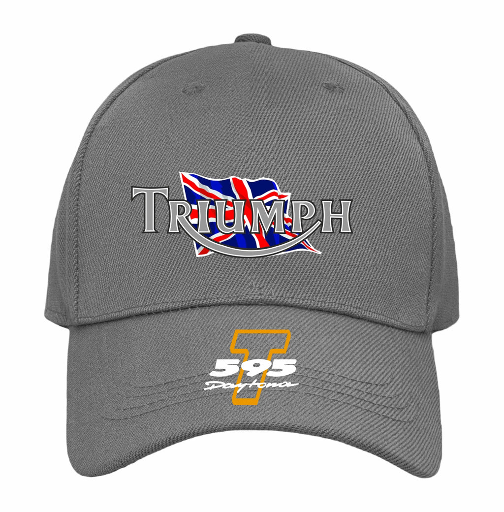 Retro Classic Triumph Daytona T 595 Motorcycle Peak Logo Biker Baseball Cap