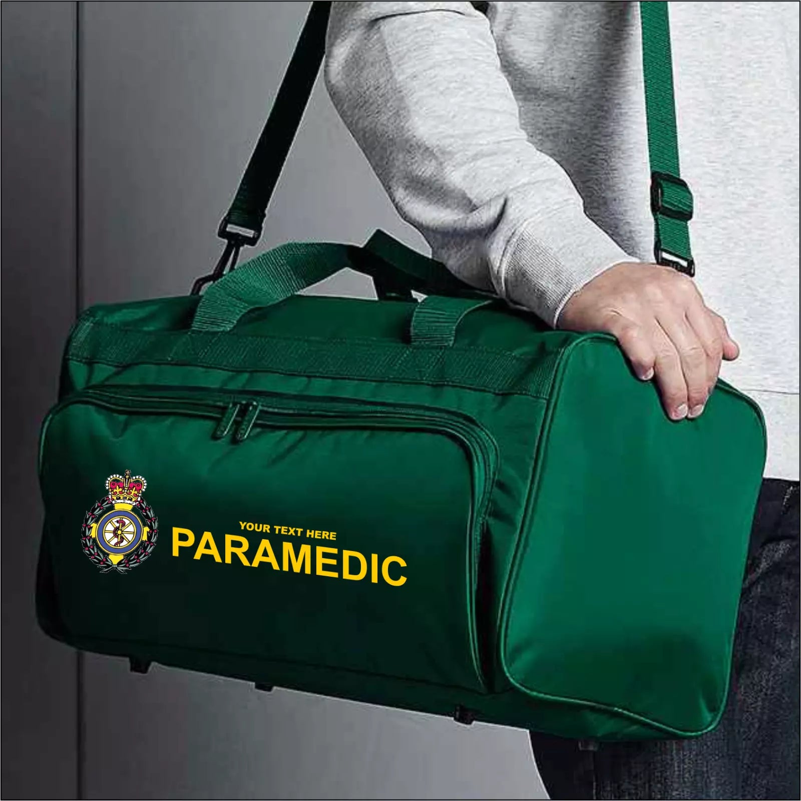 Custom Health Profesionals Holdall Add your own Name Speciality & Regional Crest