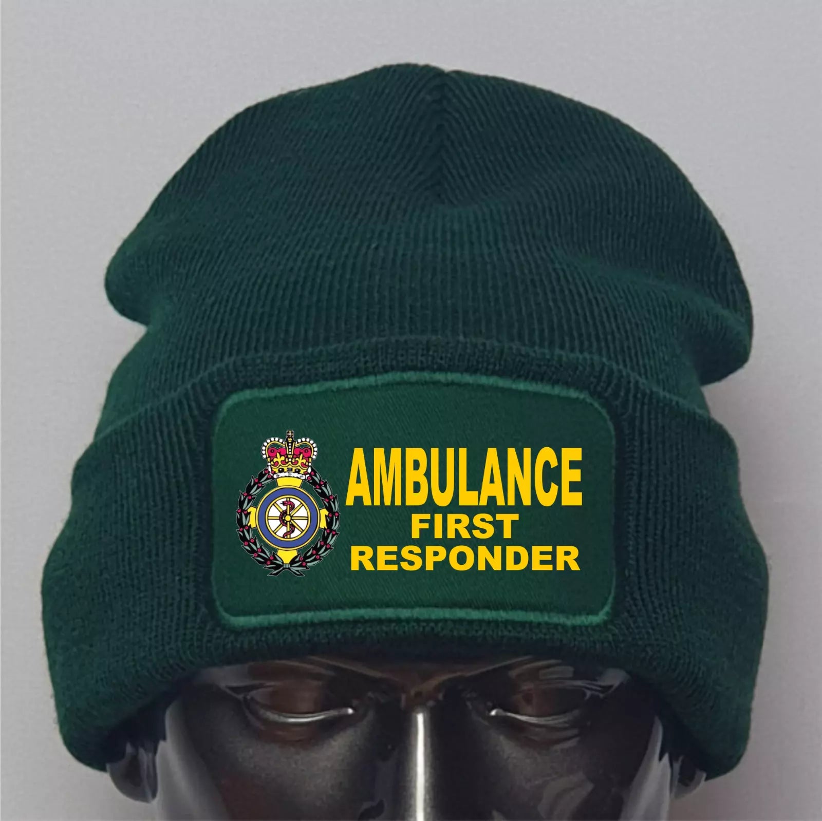 New Custom Text & Ensign Ambulance Emergency Services Premium Quality Beanie