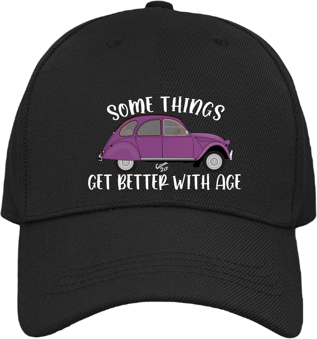 Retro Vintage Motoring 2CV Better With Age Logo and Image Quality Baseball Cap