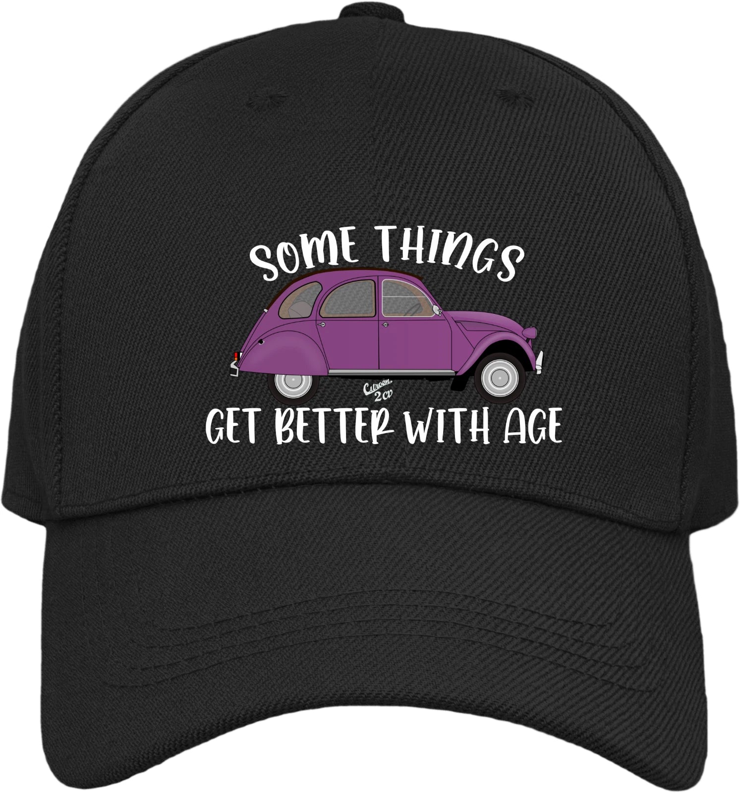 Retro Vintage Motoring 2CV Better With Age Logo and Image Quality Baseball Cap