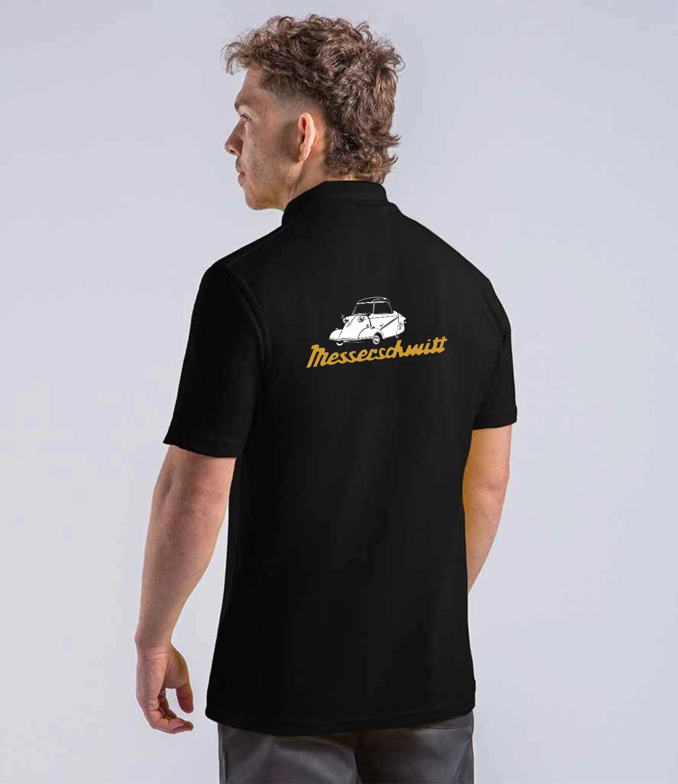 Customisable Retro Vintage Classic Messerschmitt Auto Premium Quality Poloshirt
