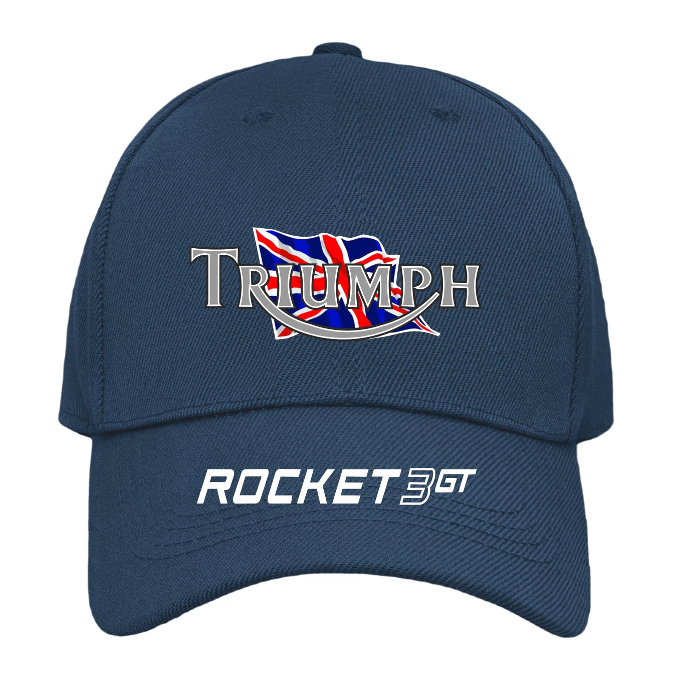 Retro Classic Vintage Triumph Rocket 3GT Motorcycle Peak Logo Biker Baseball Cap