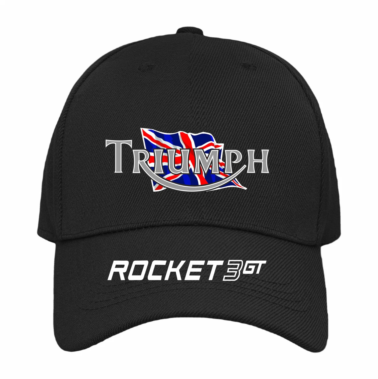 Retro Classic Vintage Triumph Rocket 3GT Motorcycle Peak Logo Biker Baseball Cap