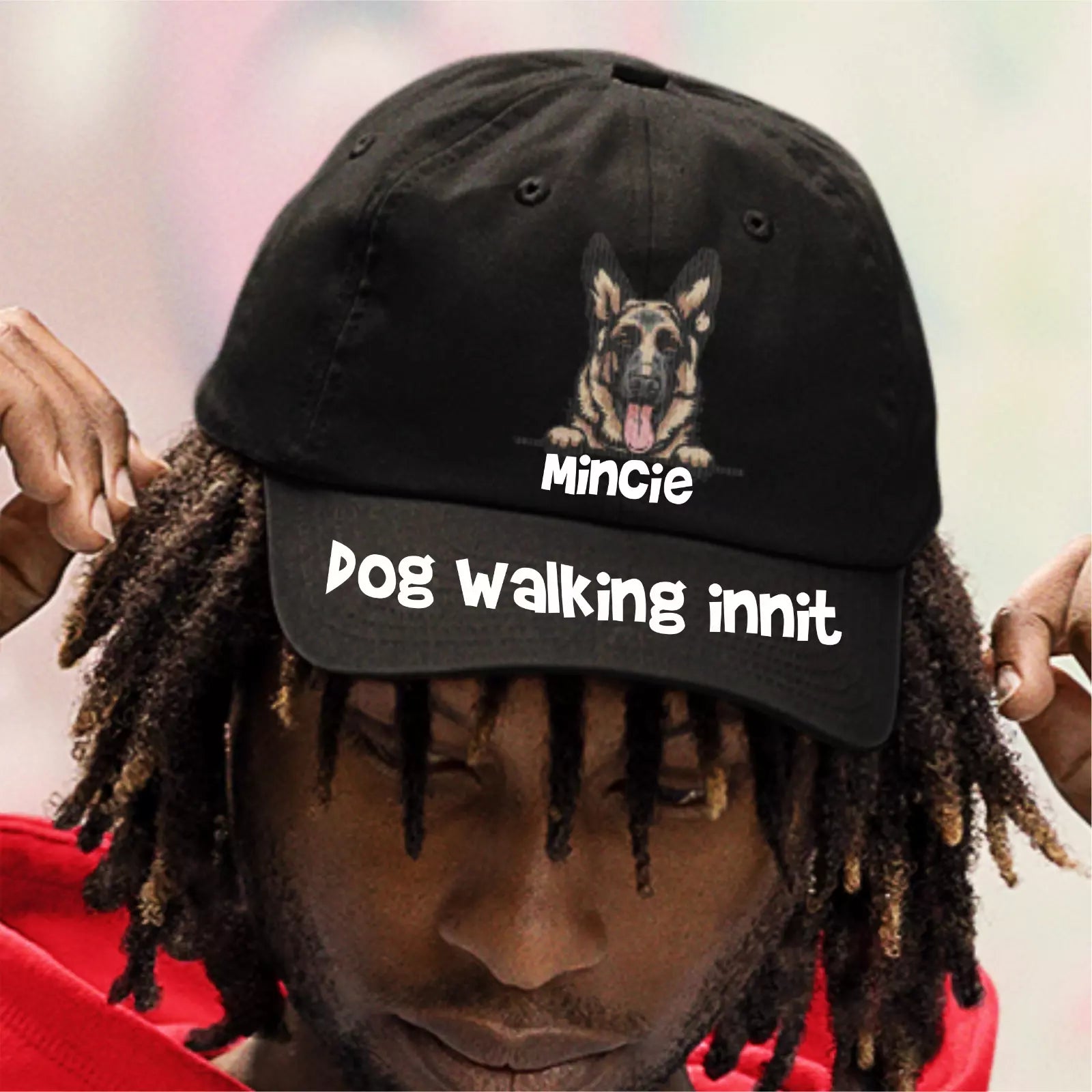 Choose from 100 Breeds  Illustration Custom Canine Dog Personalised Baseball Cap