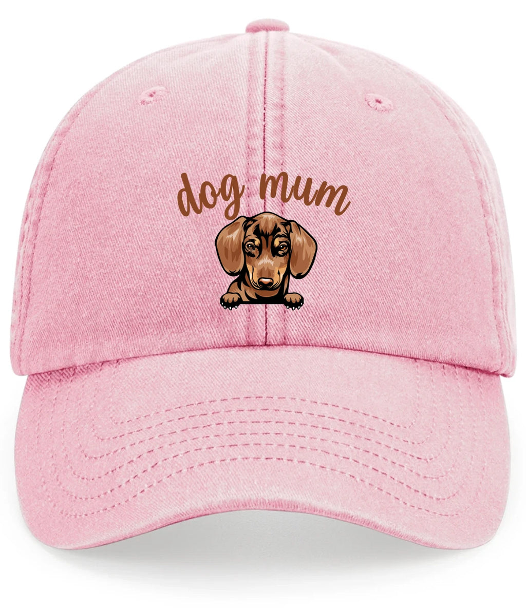 100 Images Custom Dog Mum Mothers Day Gift Vintage Low Profile Baseball Cap