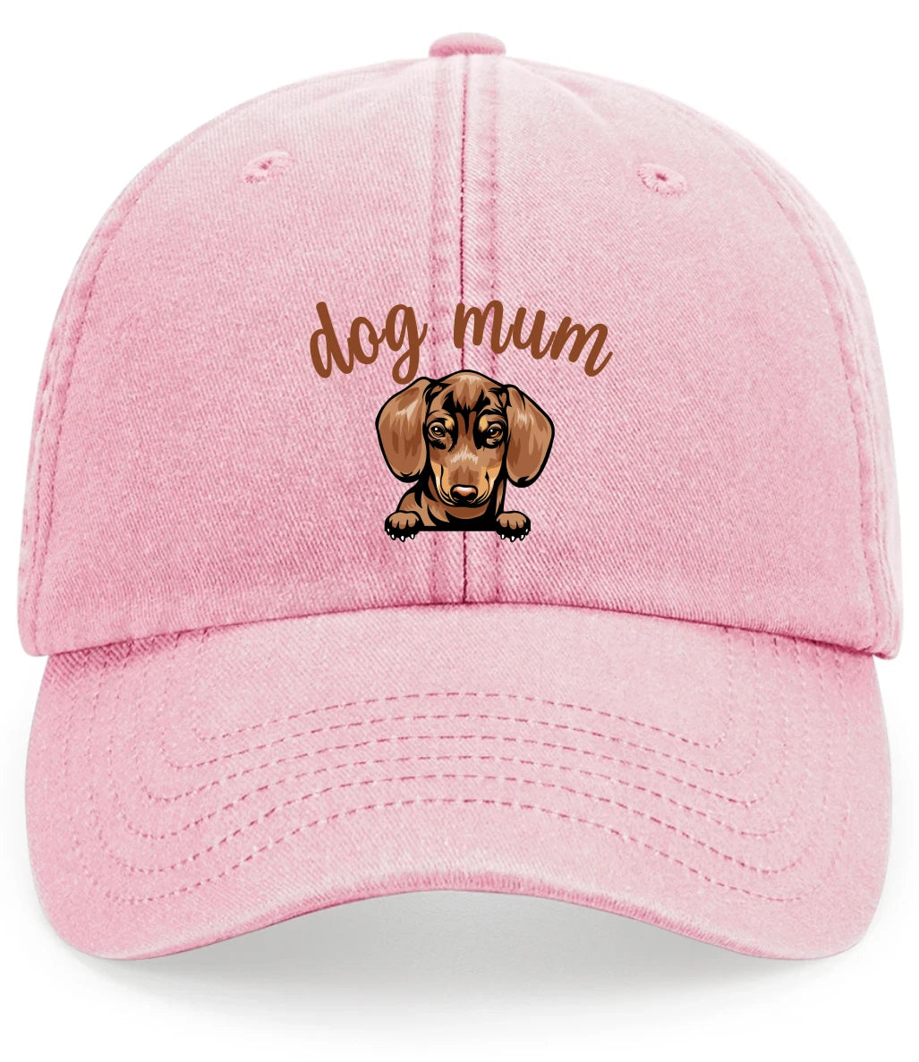 100 Images Custom Dog Mum Mothers Day Gift Vintage Low Profile Baseball Cap