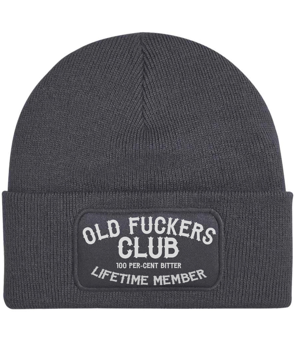Humorous Old Fu*kers Club Beechfield Quality Warm Winter Beanie Hat Fathers Day