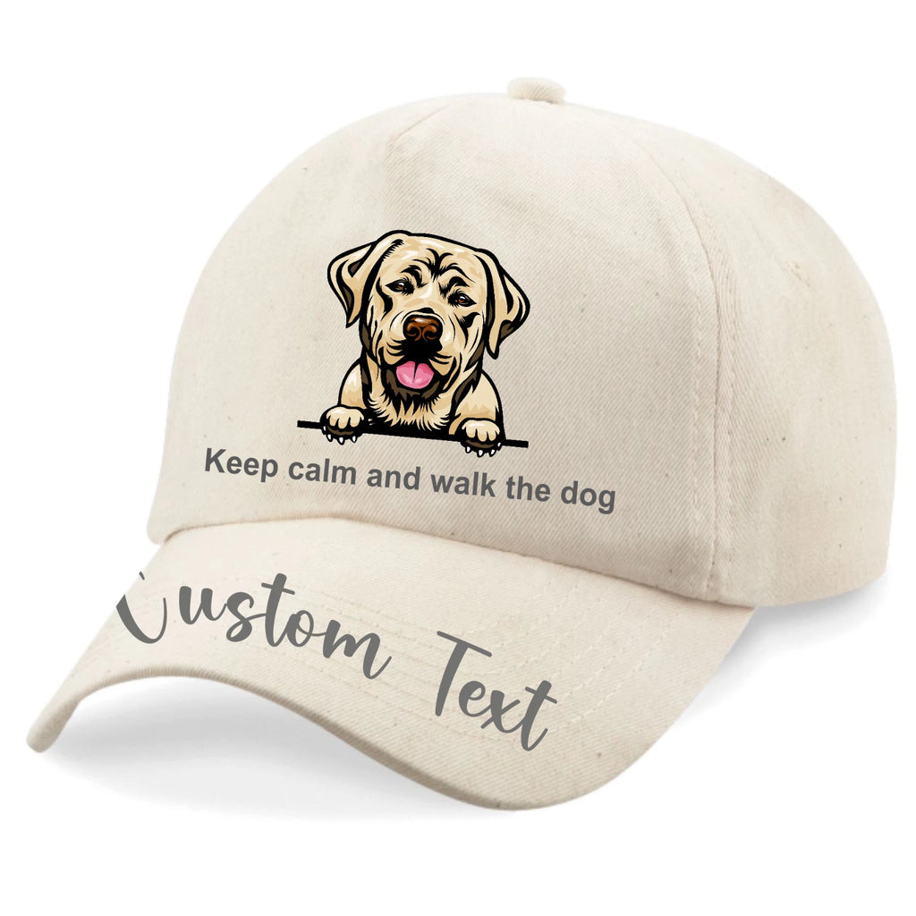 Personalised Golden Labrador Keep Calm & Walk the Dog custom  Image Baseball Cap