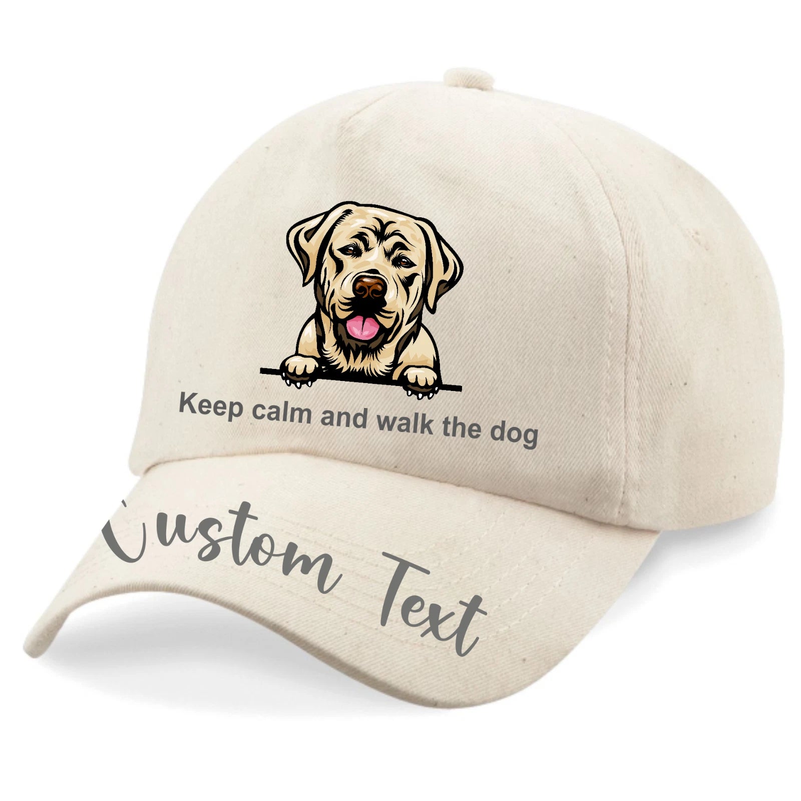 Personalised Golden Labrador Keep Calm & Walk the Dog custom  Image Baseball Cap