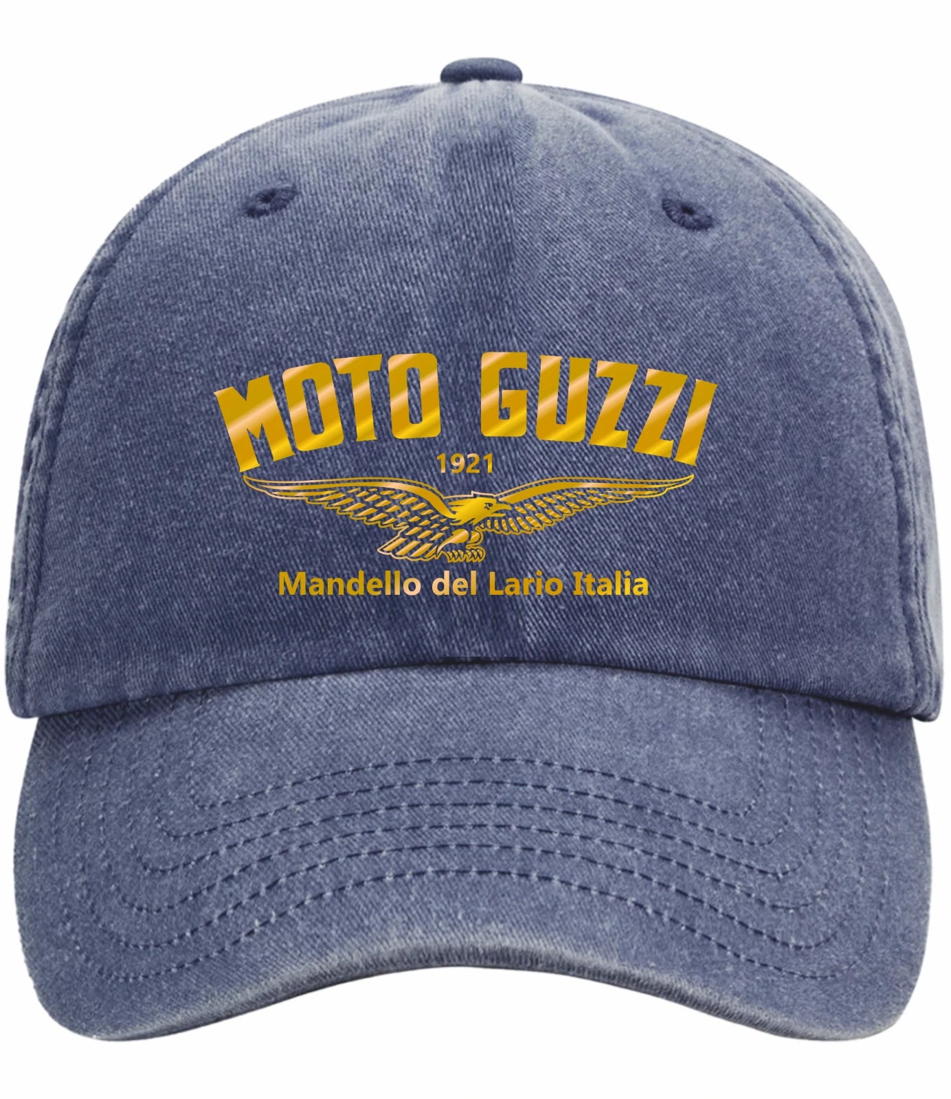 Retro Classic Moto Guzzi Motorcycle Logo Relaxed 5 Panel Vintage Baseball Cap