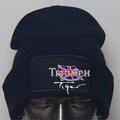 Signature Apparel - retro-vintage-classic-triumph-tiger-motorcycle-premium-quality-beanie-hat-1