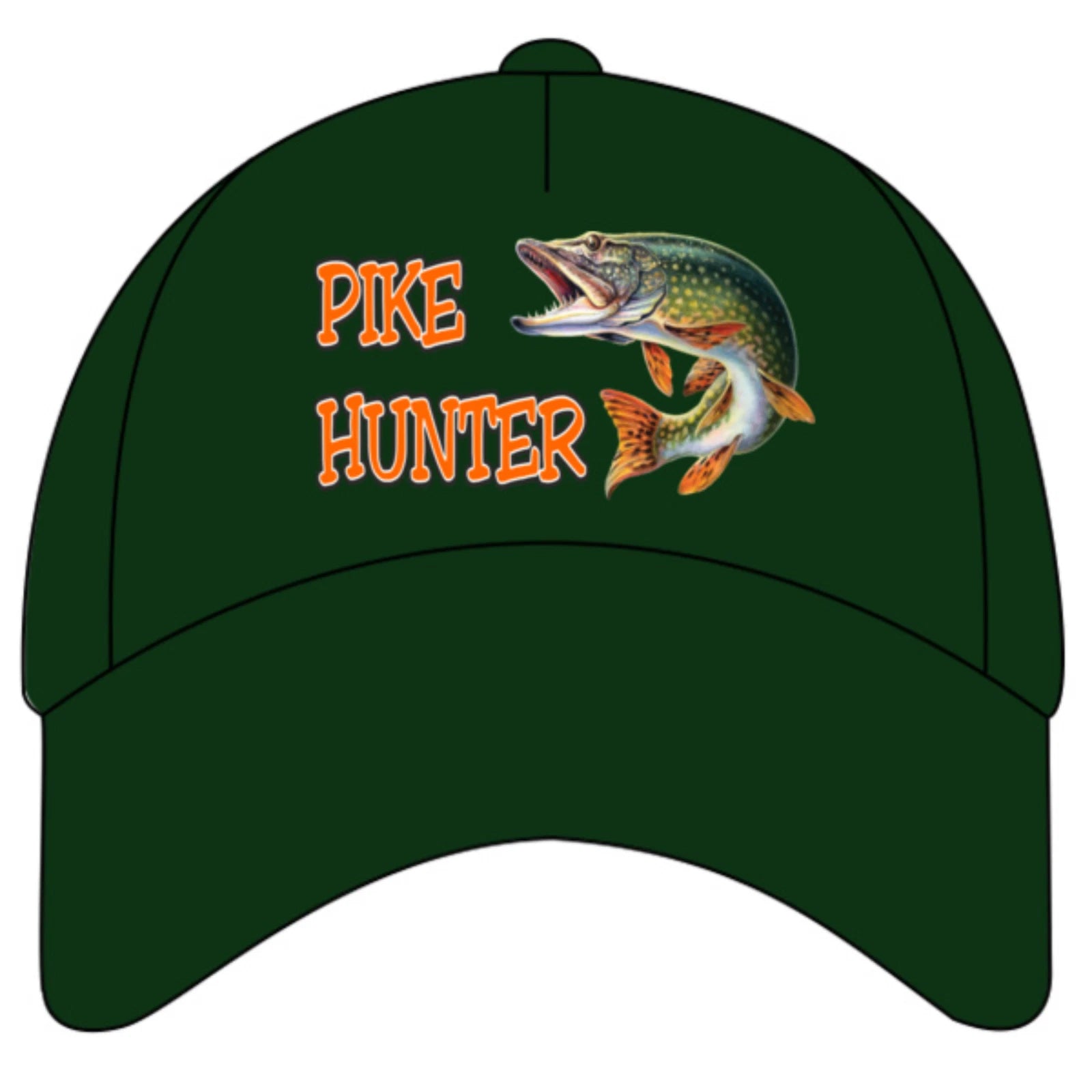 Angling Pike Hunter Fishing Image Premium Quality Colour Decorated Baseball Cap