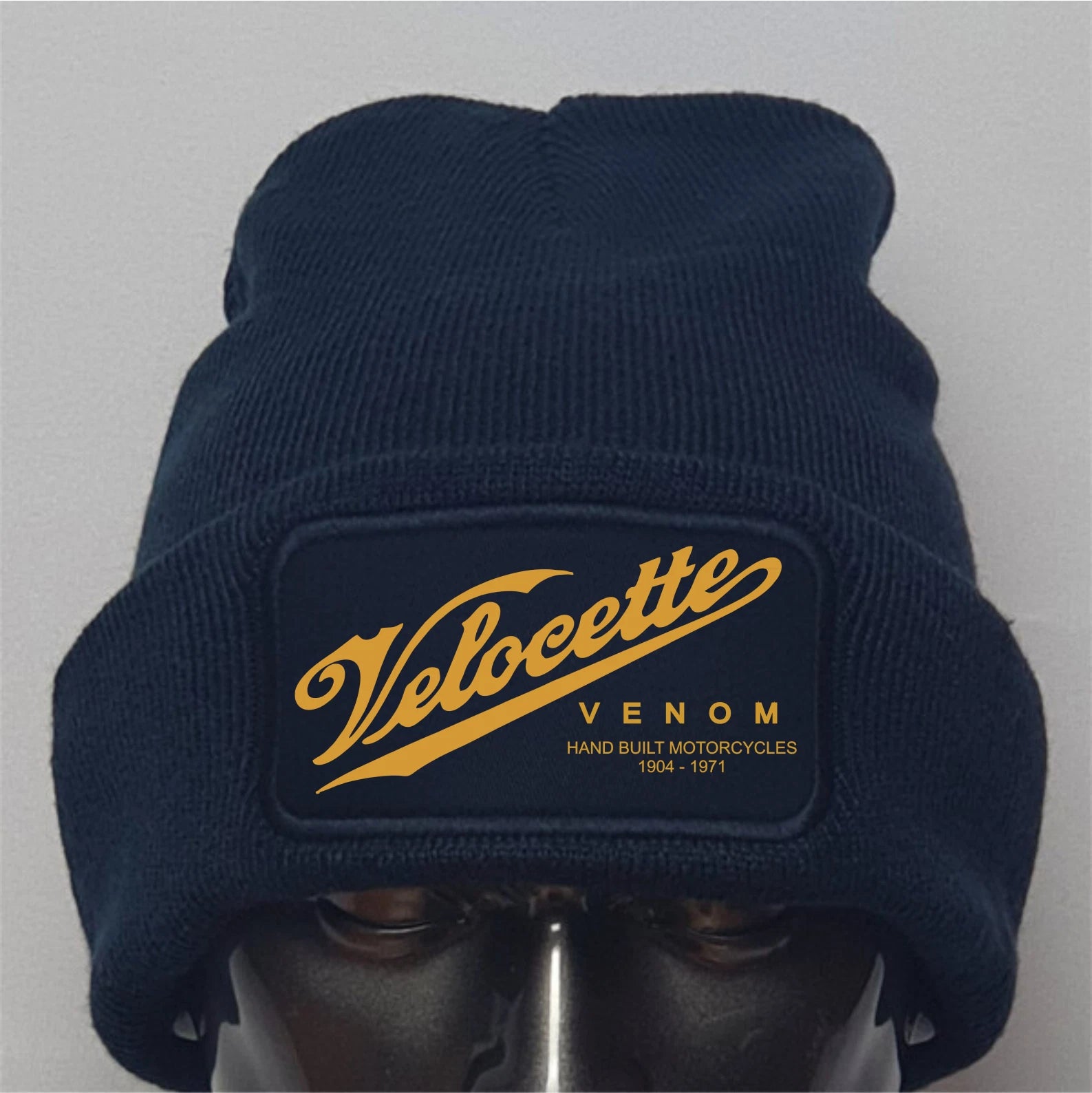 Retro Vintage Velocette Venom Motorcycle Logo Biker Premium Quality Beanie Hat