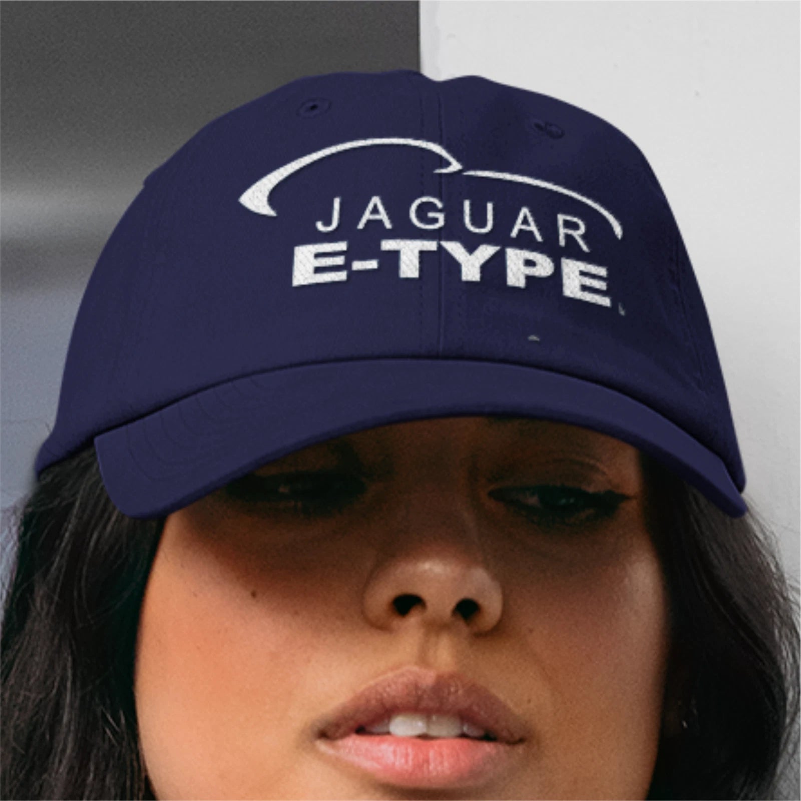 Custom Retro Vintage Classic English Motoring Jaguar E-Type Logo Baseball Cap