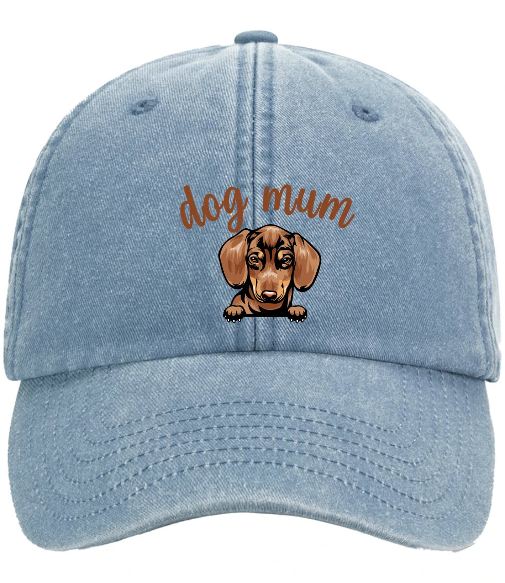 100 Images Custom Dog Mum Mothers Day Gift Vintage Low Profile Baseball Cap