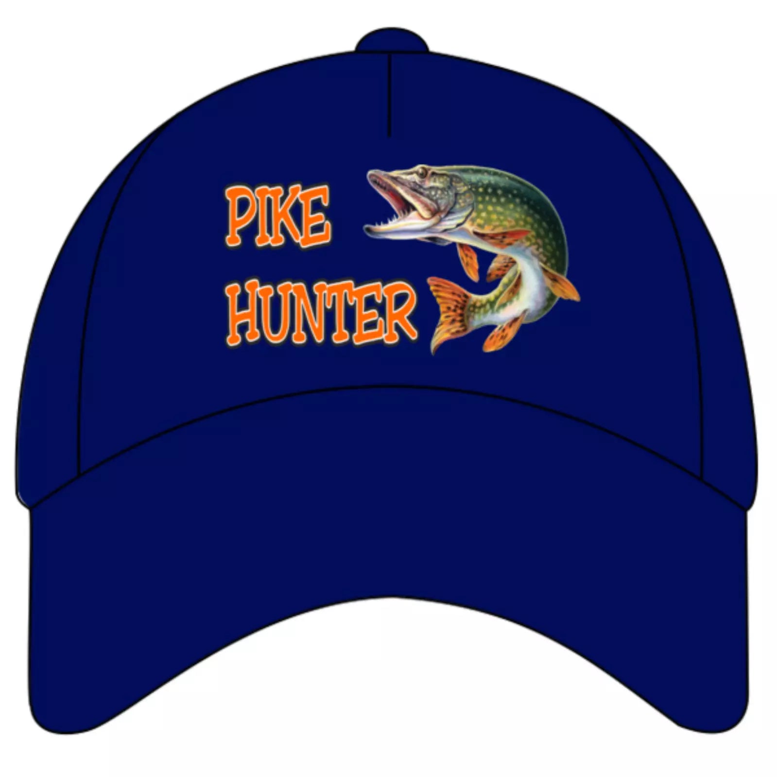 Angling Pike Hunter Fishing Image Premium Quality Colour Decorated Baseball Cap