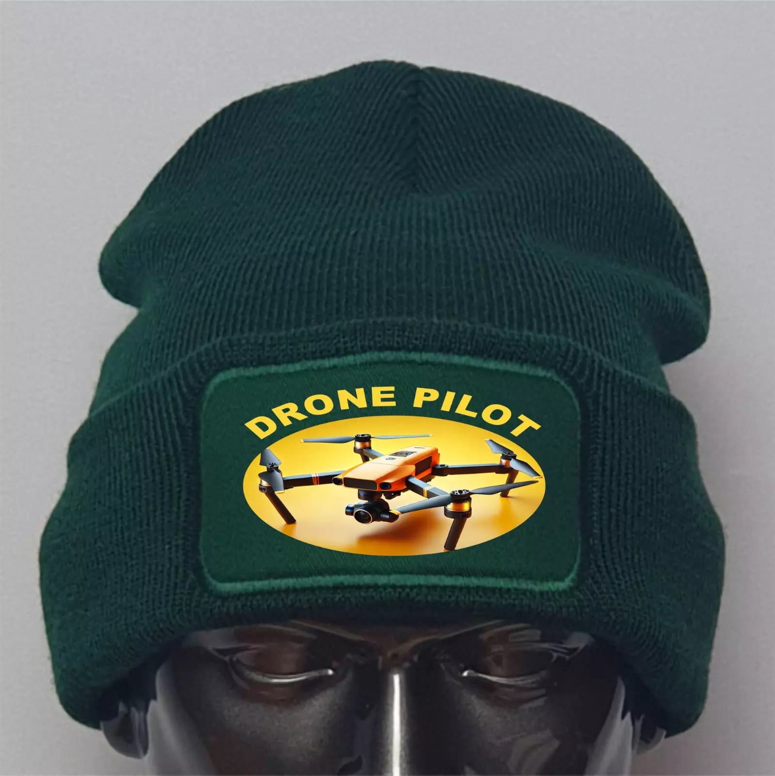 Drone Pilot Logo Flight Aerial UAV Controller Quadcopter Quality Beanie Hat