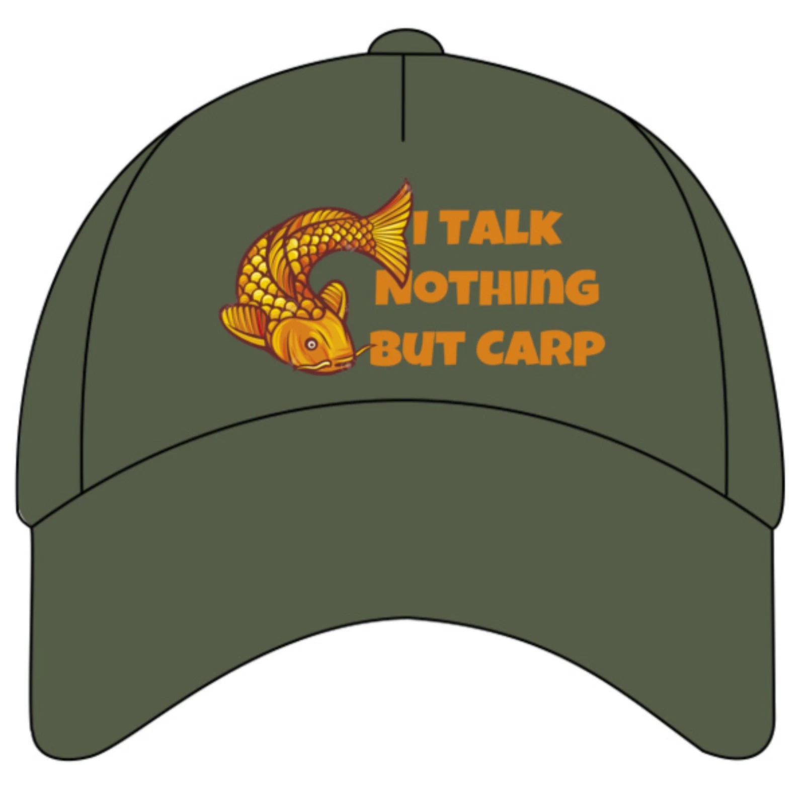 Funny Angling I Talk Nothing But Carp Quality Colour Decorated Baseball Cap