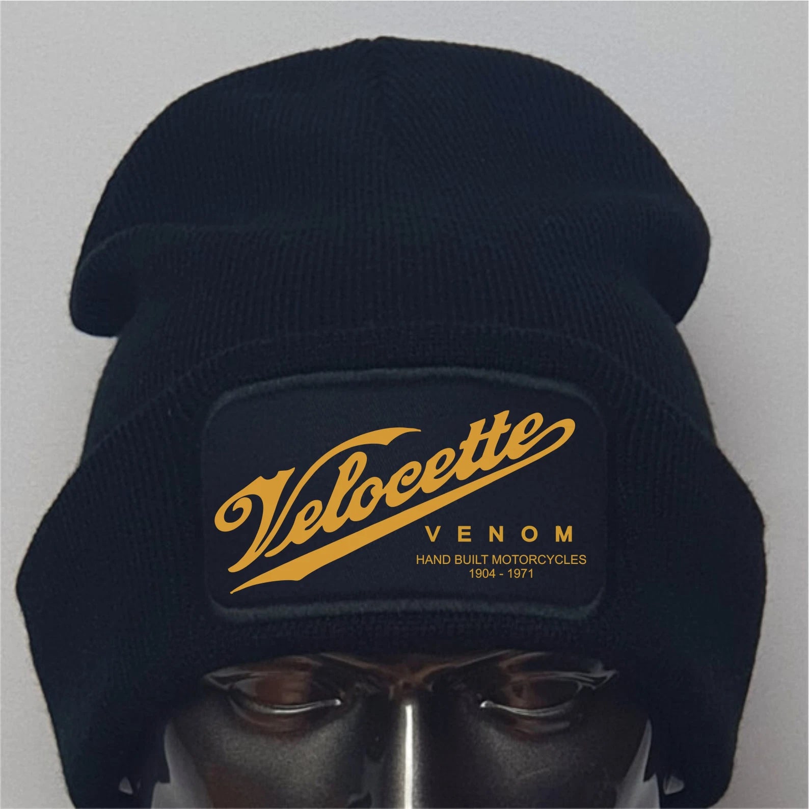 Retro Vintage Velocette Venom Motorcycle Logo Biker Premium Quality Beanie Hat