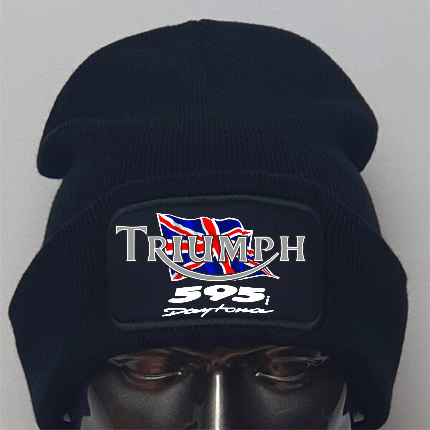 Retro Vintage Classic Triumph 595i Daytona Motorcycle Premium Quality Beanie Hat