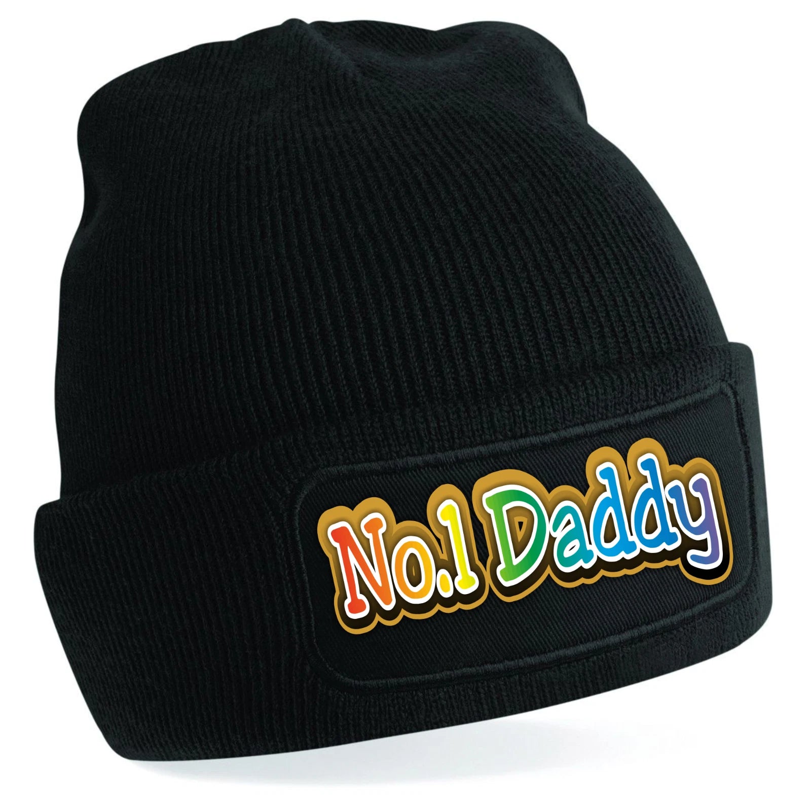 Number One  Daddy text original warm beanie knitted Premium Quality Beanie Gift