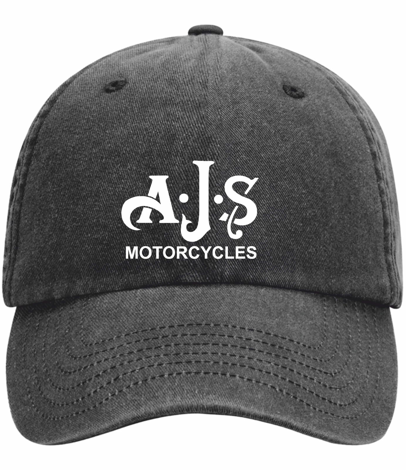 Retro Classic Vintage AJS Motorcycle Logo Relaxed 5 Panel Vintage Baseball Cap