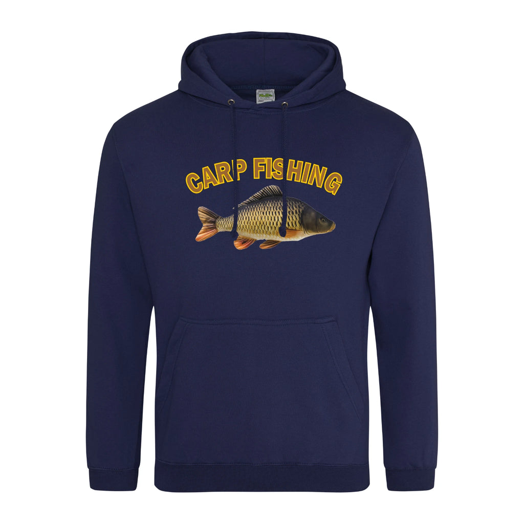 Humorous Fishing Angling Carp Fishing Image Premium Quality Hooded Sweatshirt