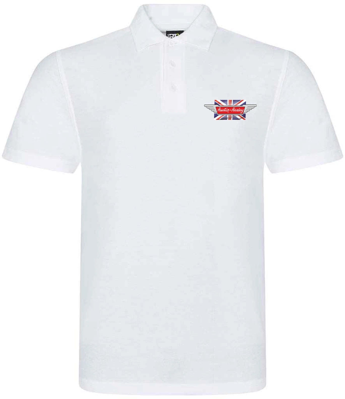 Retro Classic Austin Healey 3000 Image and Logo Premium Quality Poloshirt Sizes