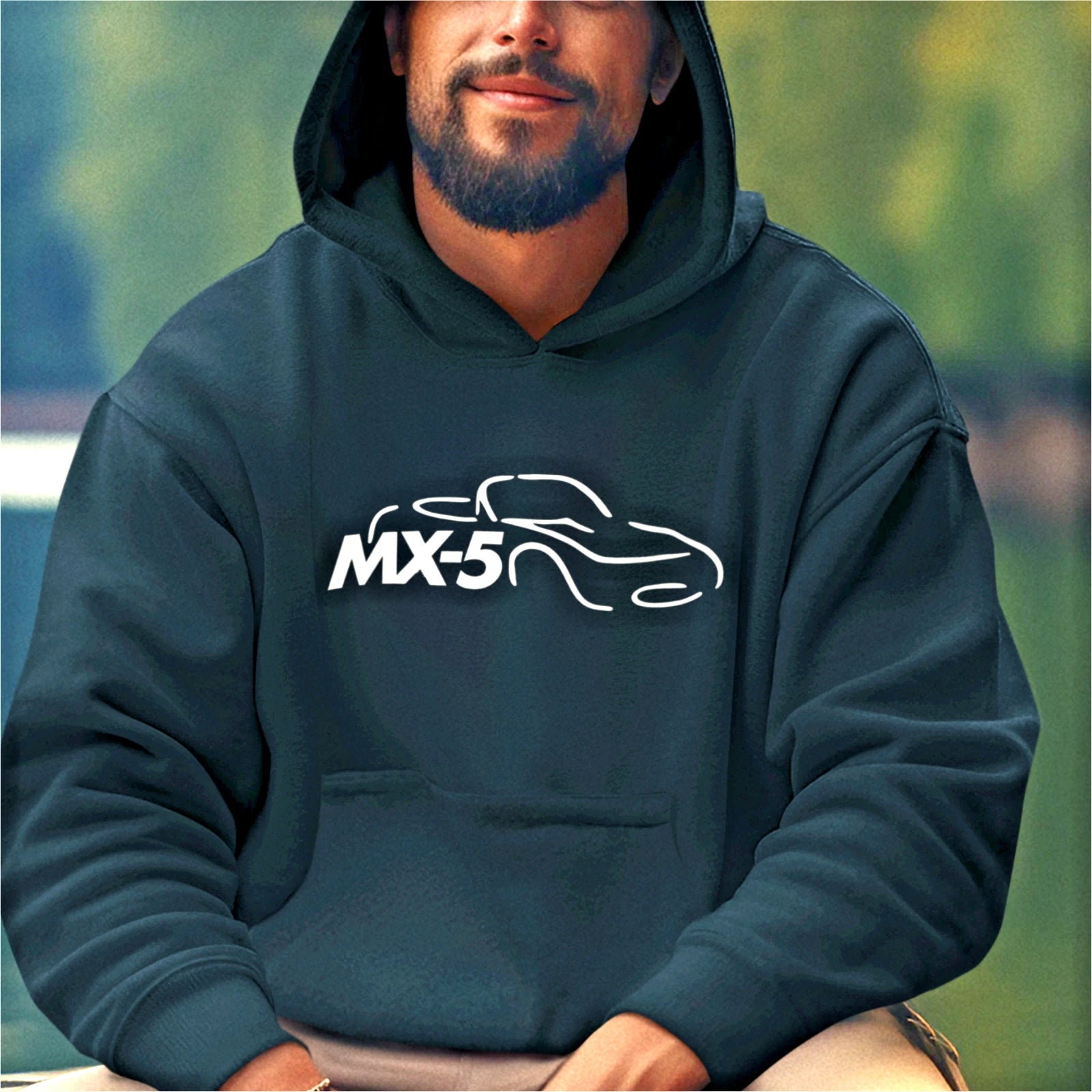 Retro Vintage Classic MX-5 Unique Design Sports Car Quality Hooded Sweatshirt