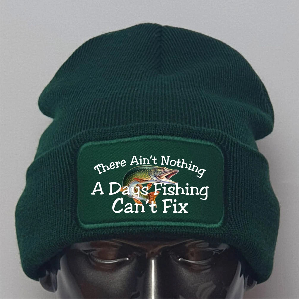 Humorous Fishing Angling A Days Fishing Can't Fix Premium Quality Beanie Hat