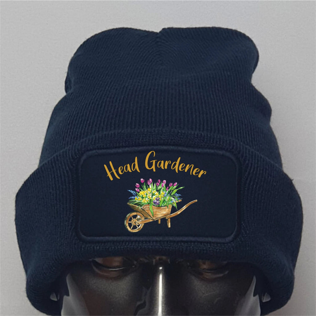 Gardening Head Gardener Flowers Cart Colour Decoration Premium Quality Beanie