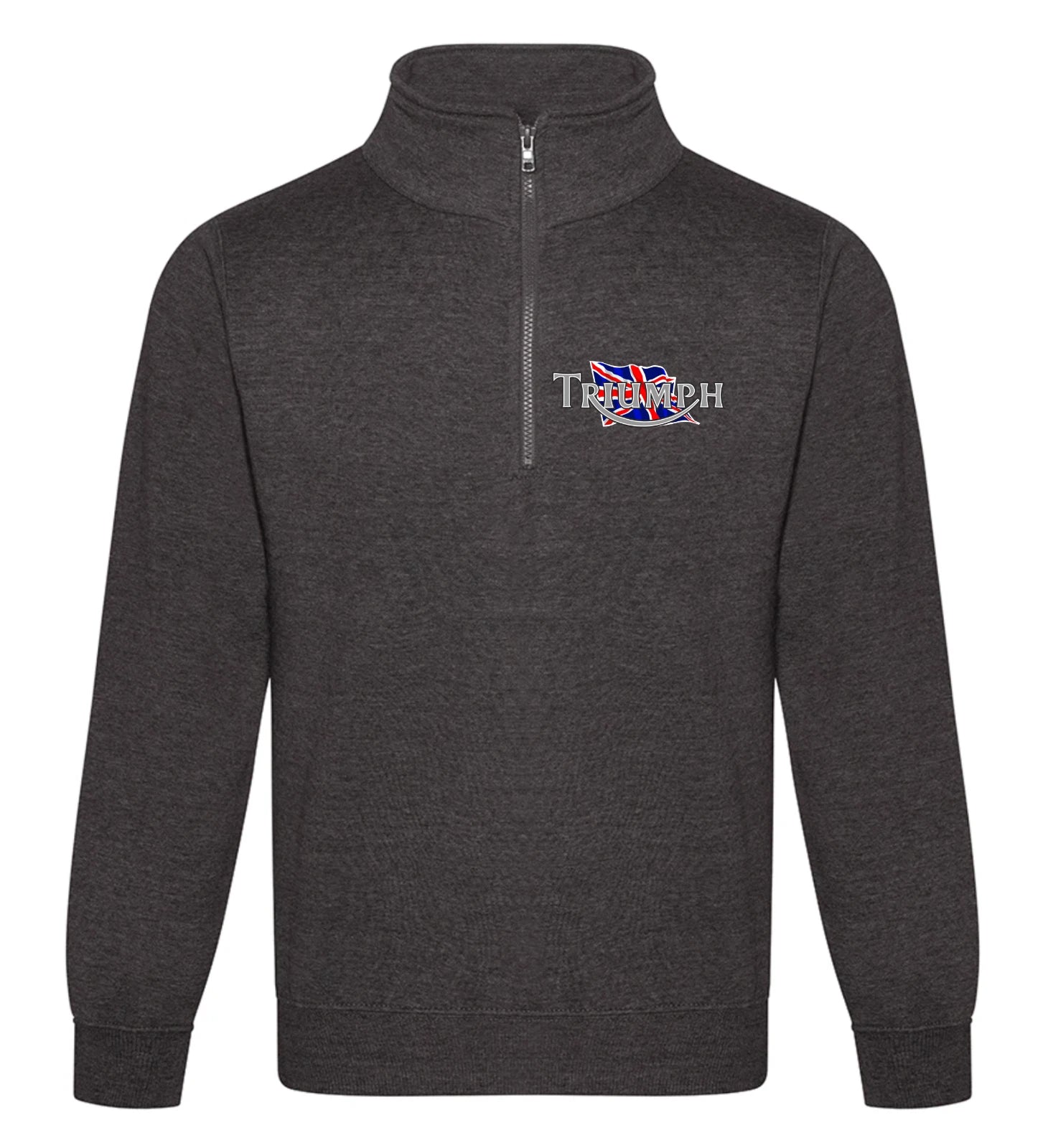 Personalised Retro Classic Triumph Motorcycle Premium Quarter Zip Sweatshirt