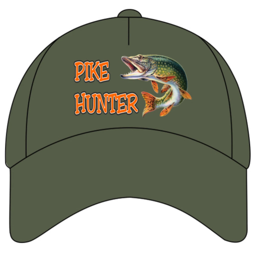 Angling Pike Hunter Fishing Image Premium Quality Colour Decorated Baseball Cap