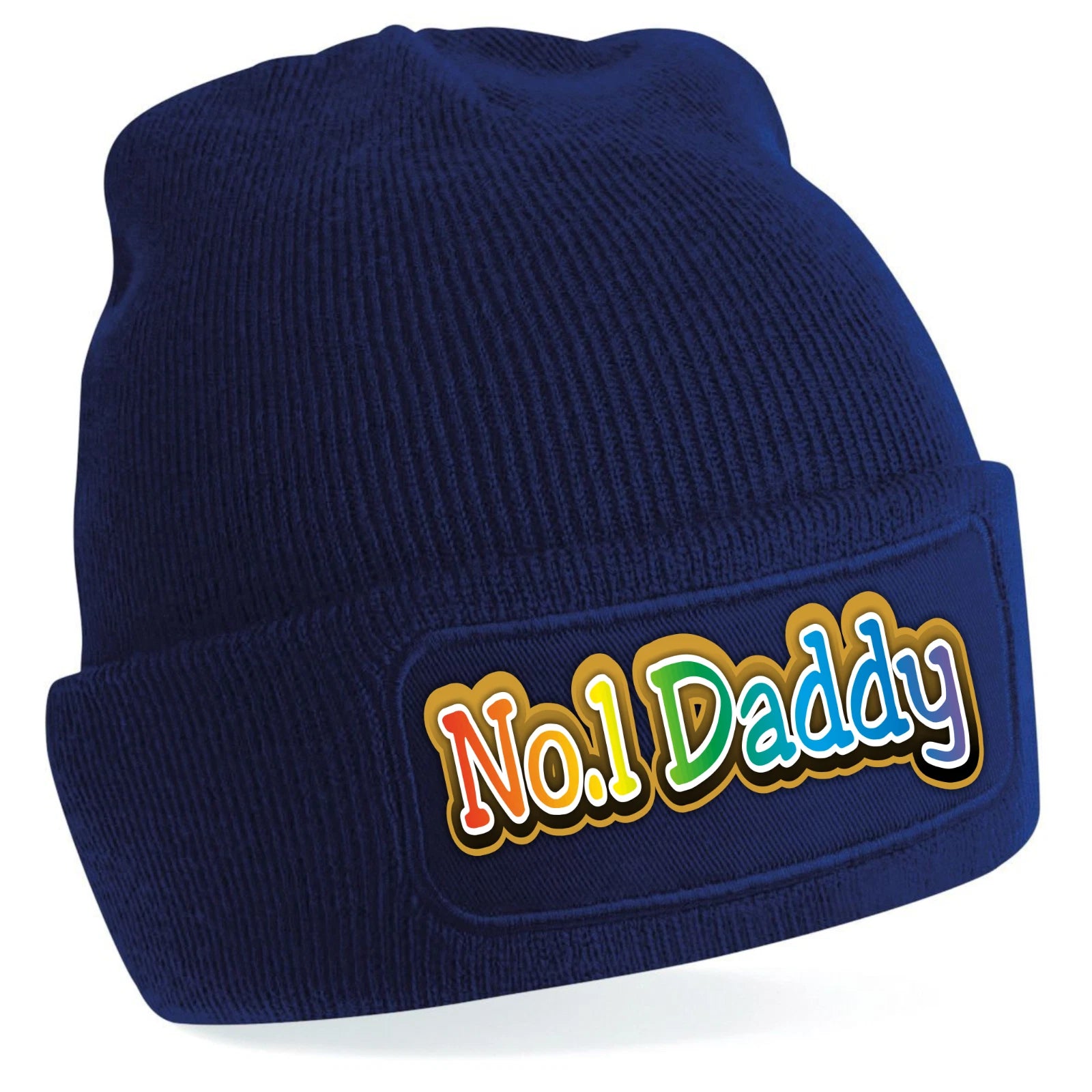 Number One  Daddy text original warm beanie knitted Premium Quality Beanie Gift