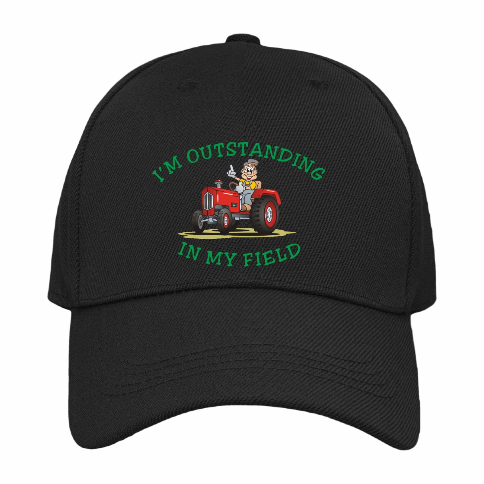 Tractor Driver Funny Humour Image Outstanding in my Field Quality Baseball Cap