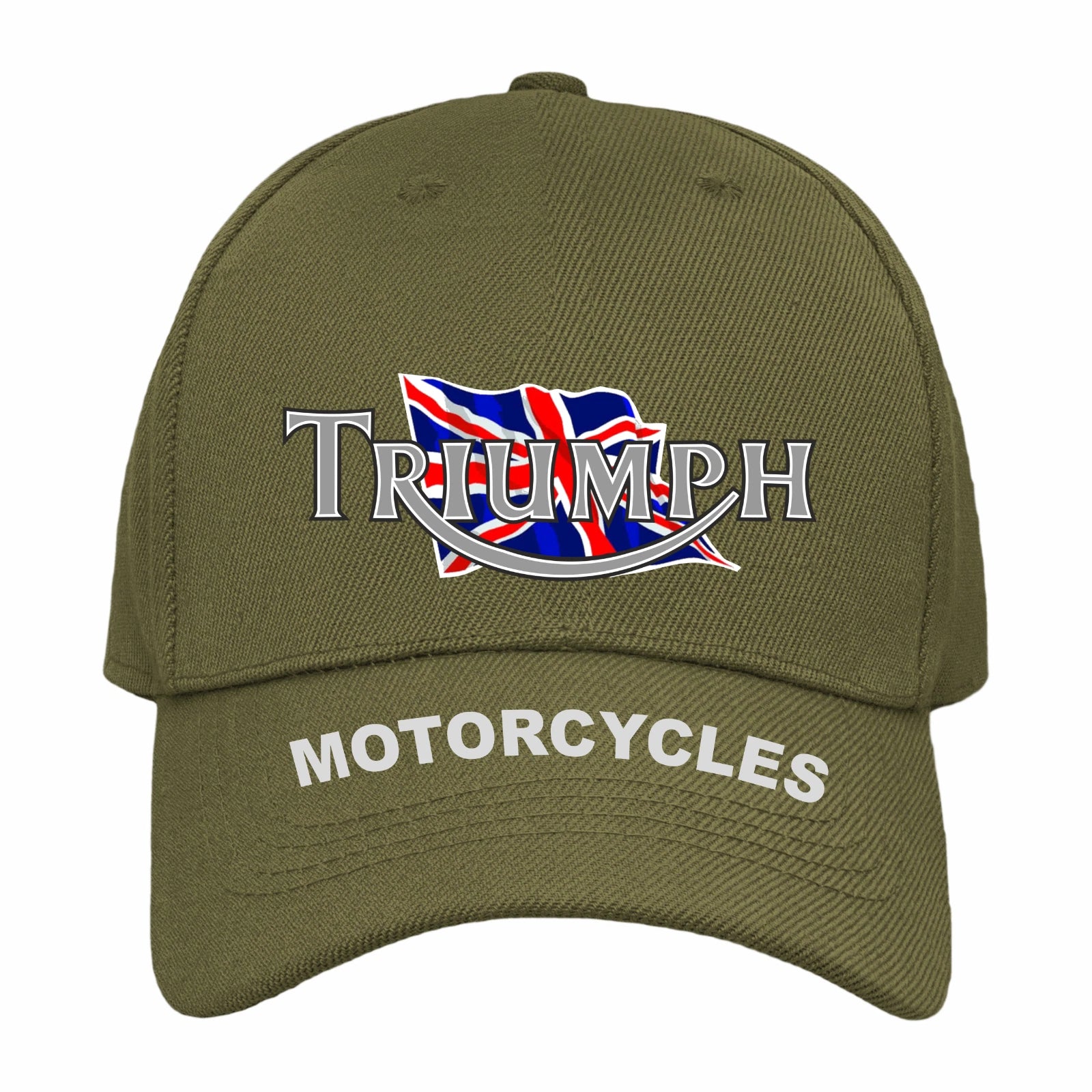 Custom Retro Classic English  Triumph Motorcycle Peak Logo Biker Baseball Cap