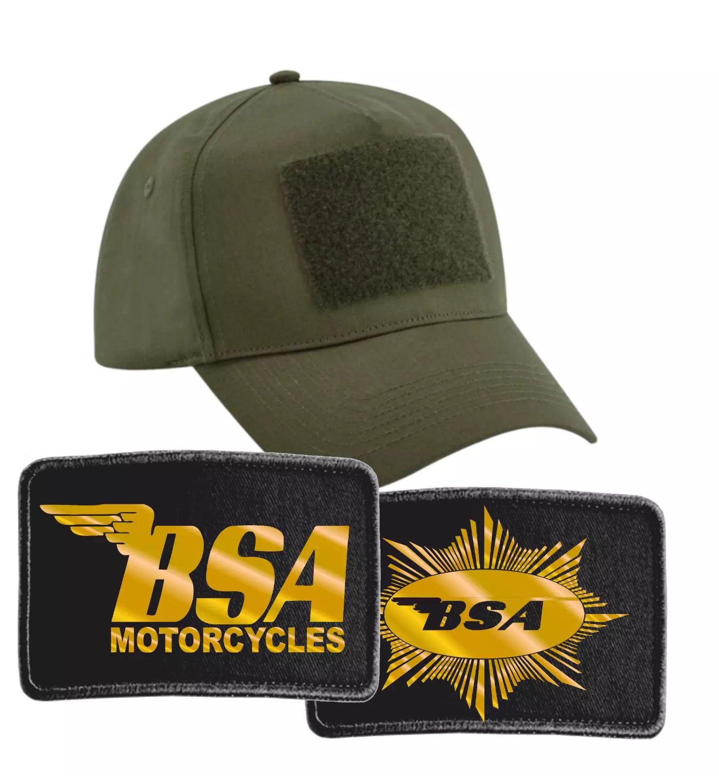 New Interchangeable BSA Motorcycle Biker Logo Premium Quality Baseball Cap