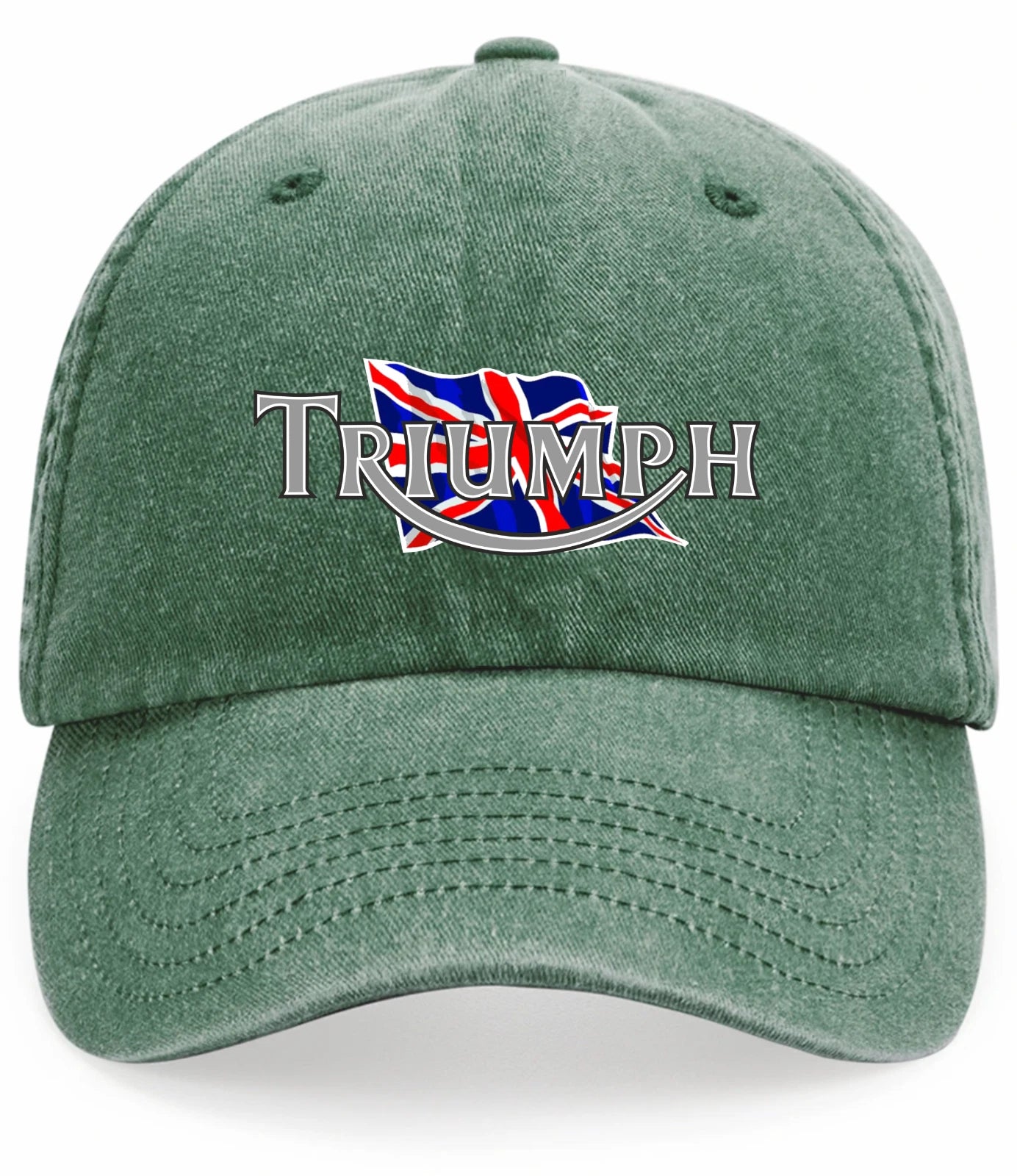 Retro Classic Triumph Motorcycle Logo Relaxed 5 Panel Vintage Baseball Cap