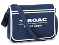 Custom Retro Vintage BOAC Airlines Crew Messenger Travel Holiday Bag