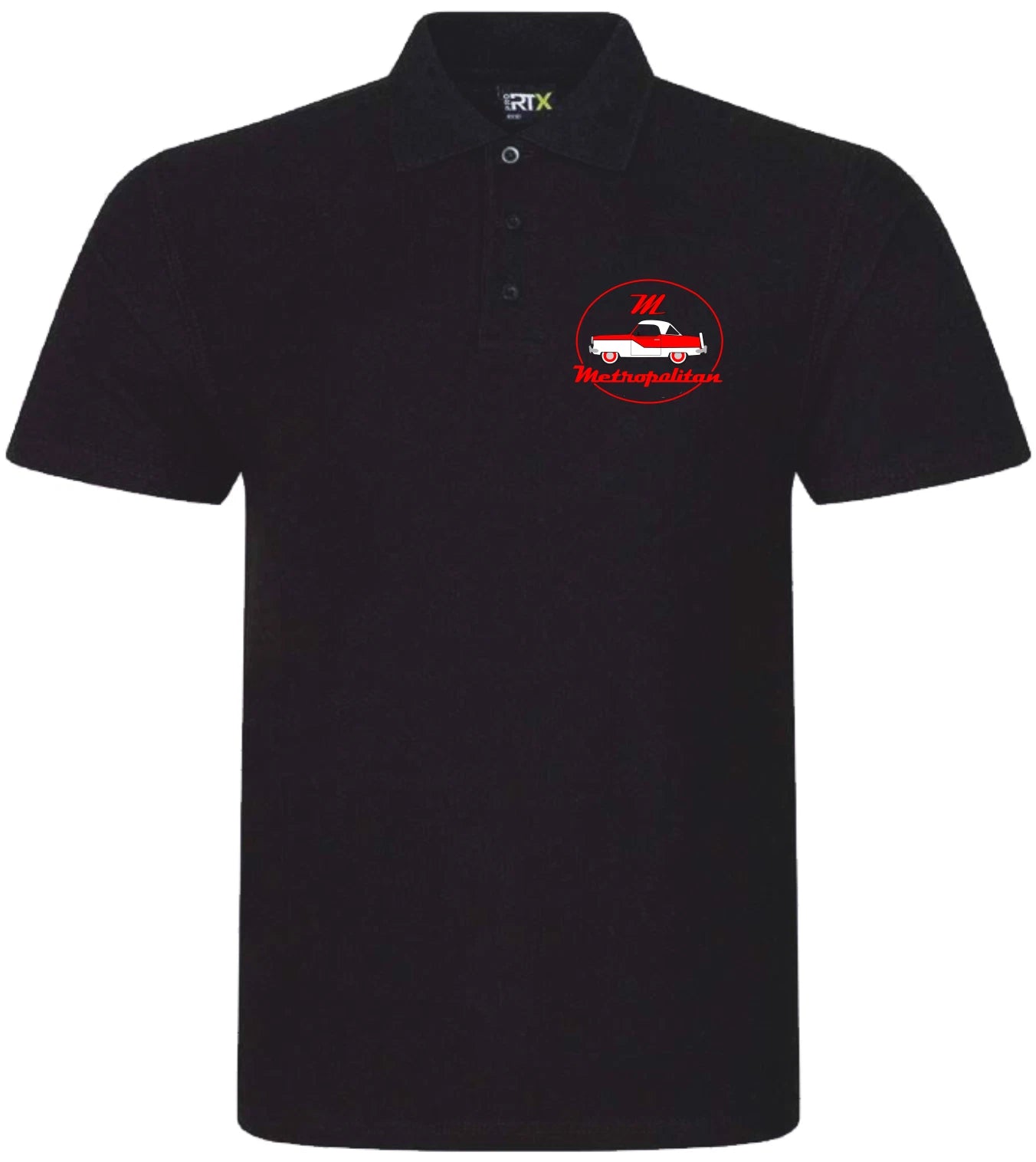 Retro Vintage Classic Nash Metropolitan Car Image Premium Quality Poloshirt