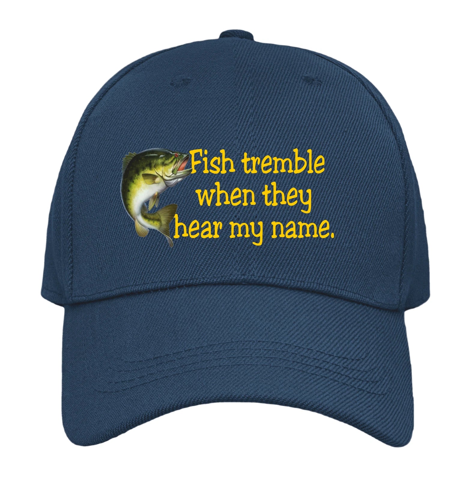 Humorous Funny Fishing Angling Unisex Fish Tremble  Premium Quality Baseball Cap
