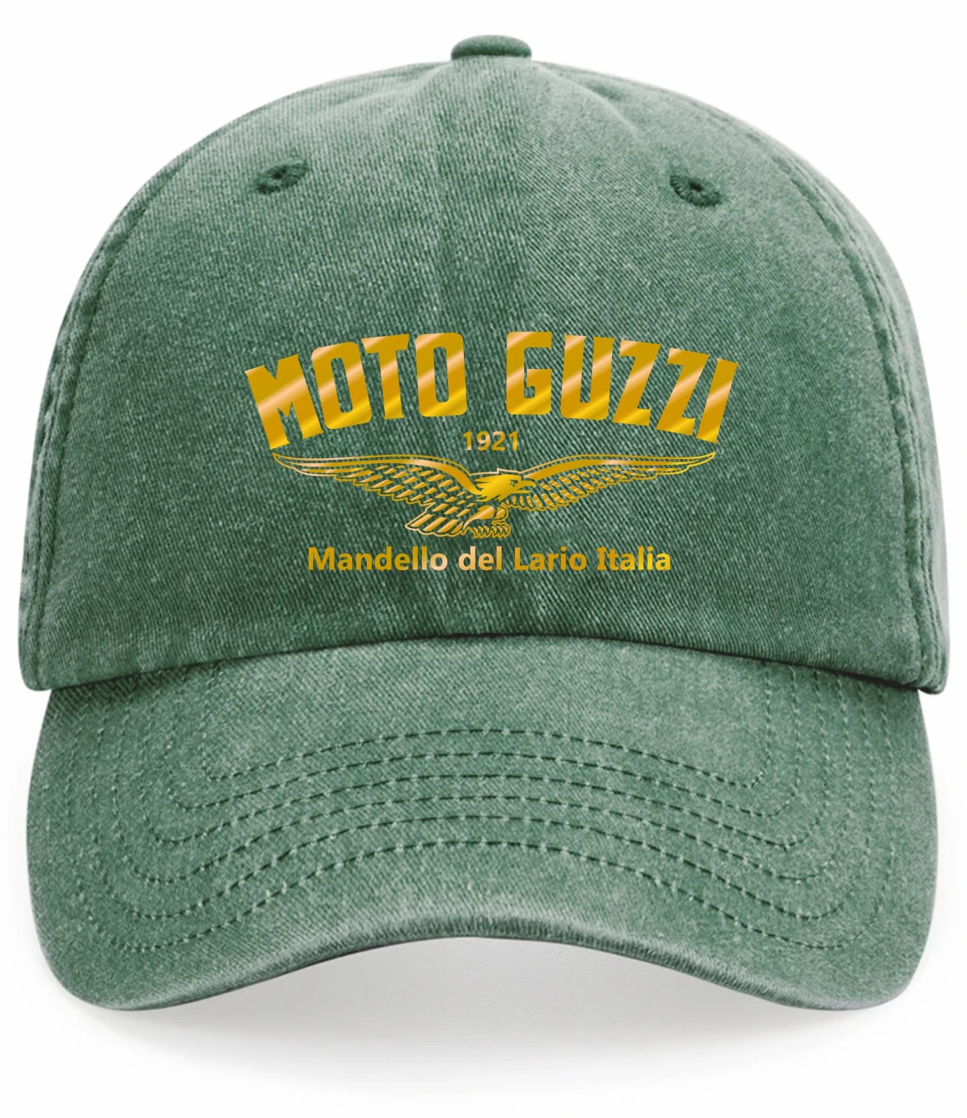 Retro Classic Moto Guzzi Motorcycle Logo Relaxed 5 Panel Vintage Baseball Cap