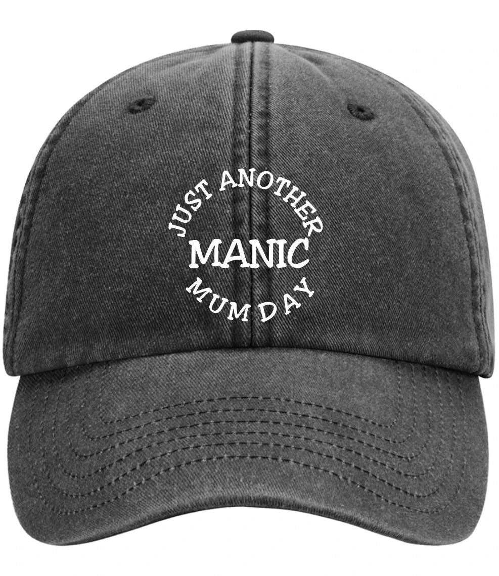 Custom Manic Mum Mothers Day Gift Premium Vintage Low Profile Baseball Cap