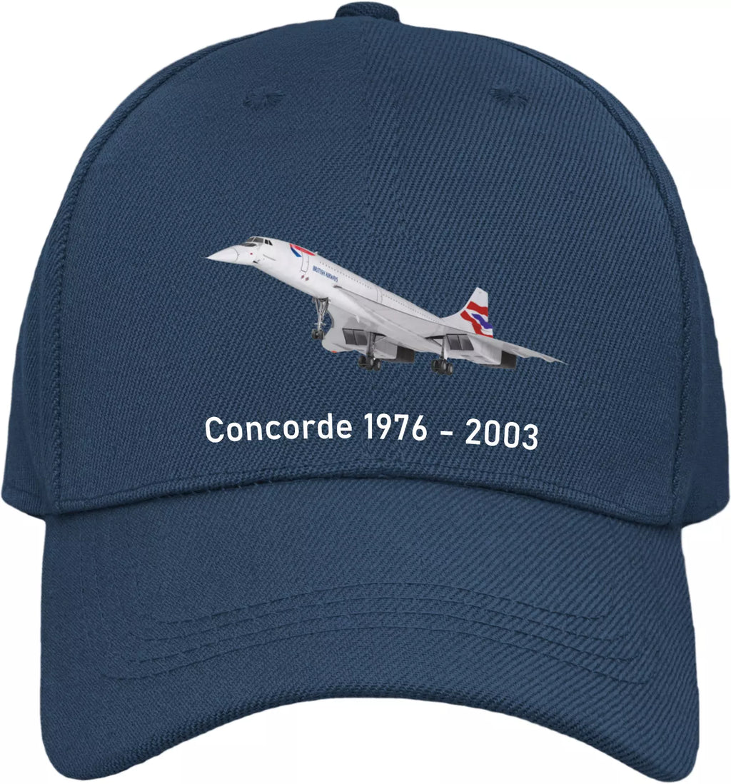 Retro British Airways Classic Iconic Concorde Airline Collectors Baseball Cap