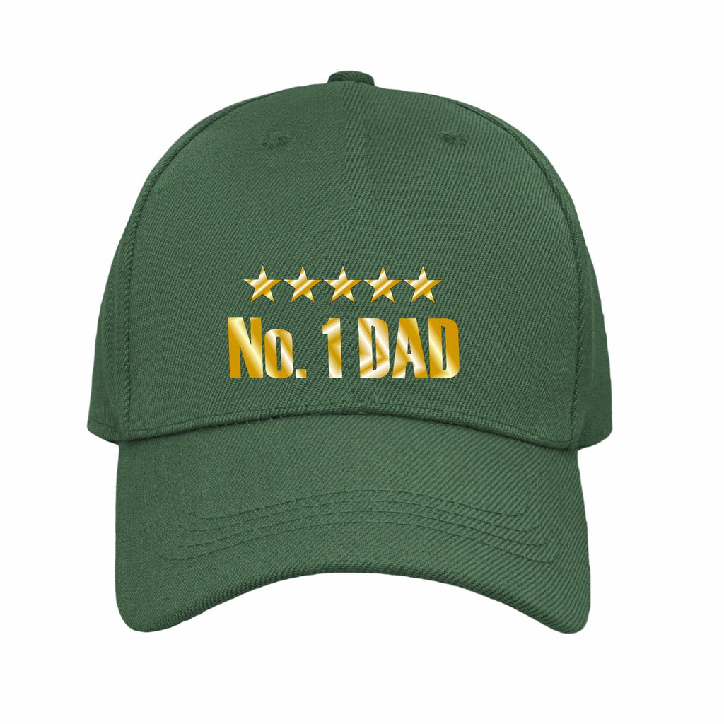 Fathers Day Dads Day Number One Dad Premium Quality Baseball Cap
